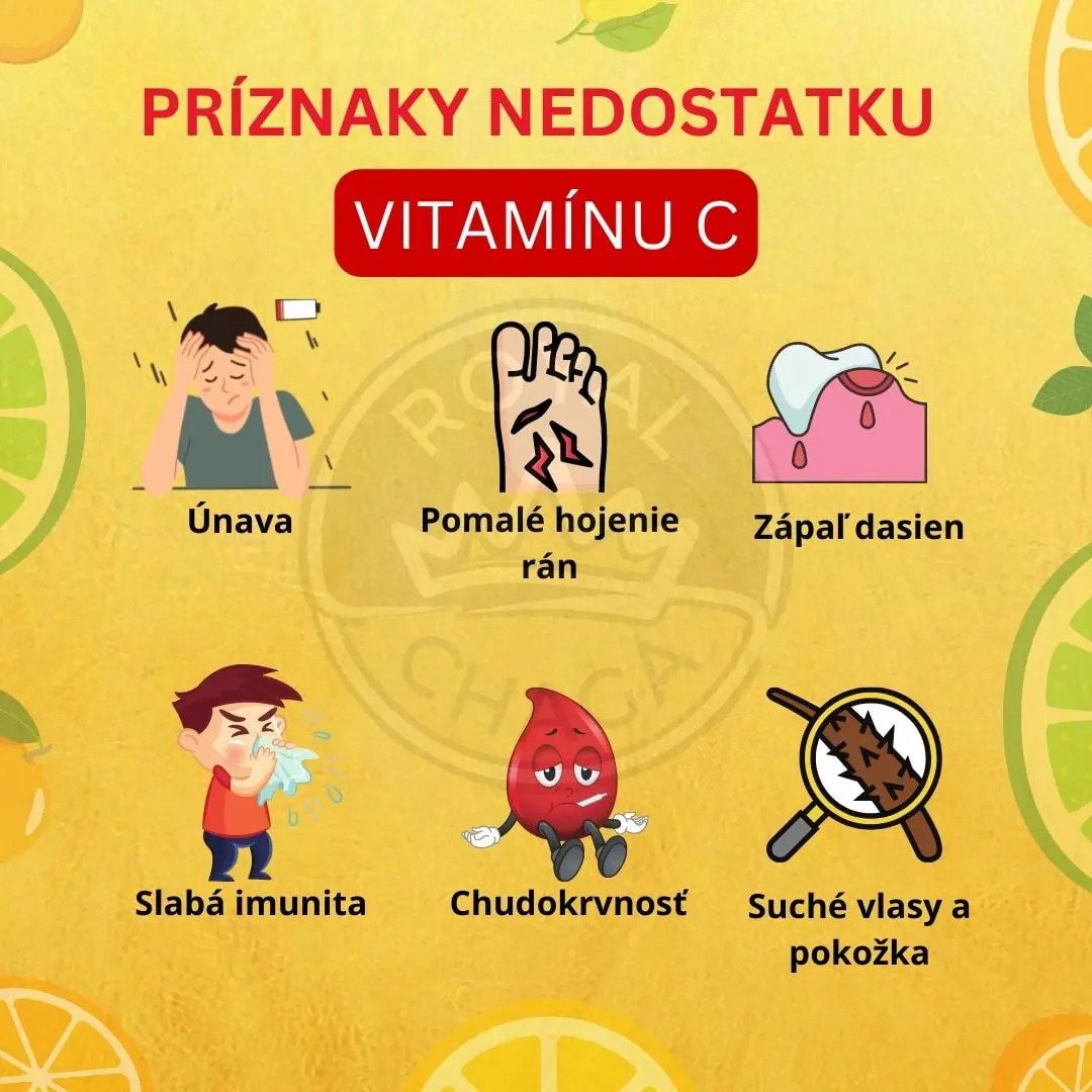 Príznaky nedostatku vitamínu C